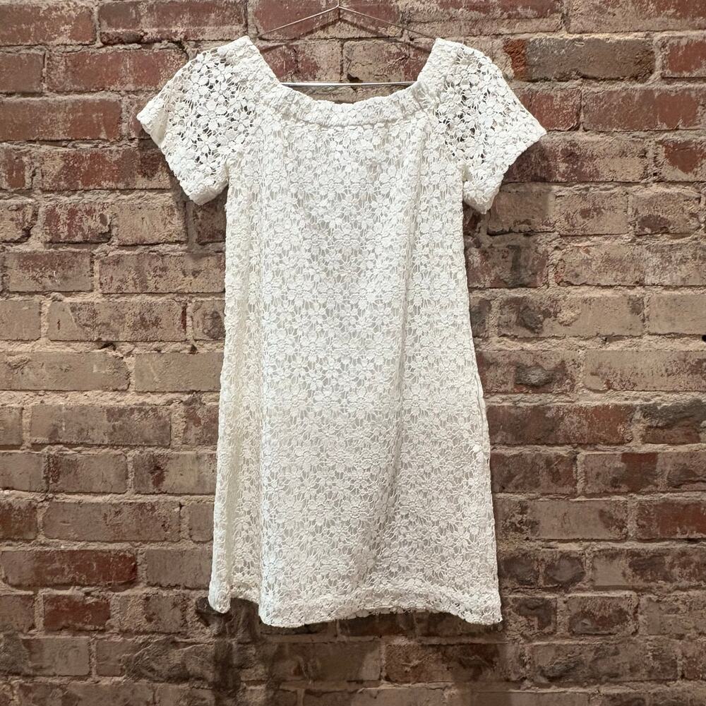 A.L.C. Bolen Crochet Lace Off Shoulder White Mini Dress Size 2 - Picture 6 of 6